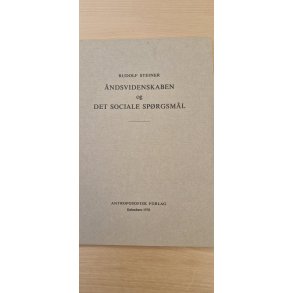 Steiner, Rudolf: �ndsvidenskaben og det sociale sp�rgsm�l - (BRUGT - VELHOLDT)