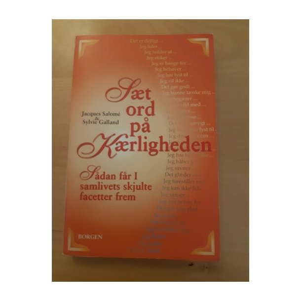 Salom, Jacques: St ord p krligheden - (BRUGT - VELHOLDT)