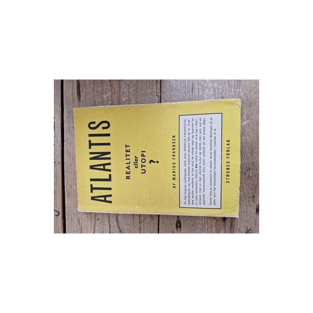 Frandsen, Marius: ATLANTIS / Realitet eller Utopi - (BRUGT - VELHOLDT)
