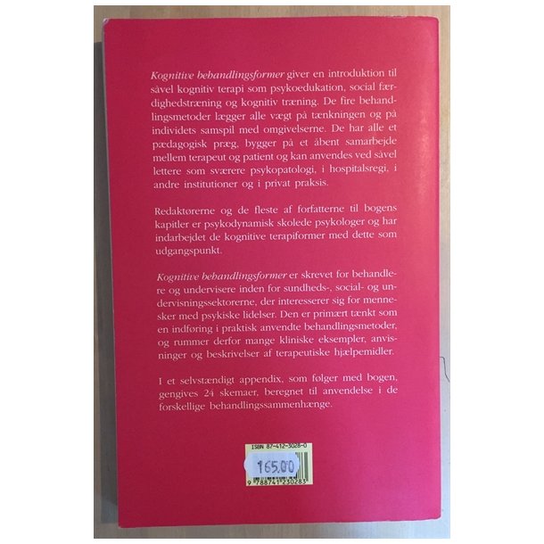 Mrch, Merete, Nicoline Rosenberg og Peter Elsass: Kognitive behandlingsformer